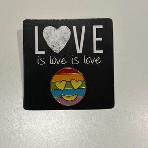 Love is Love is Love Face Pin